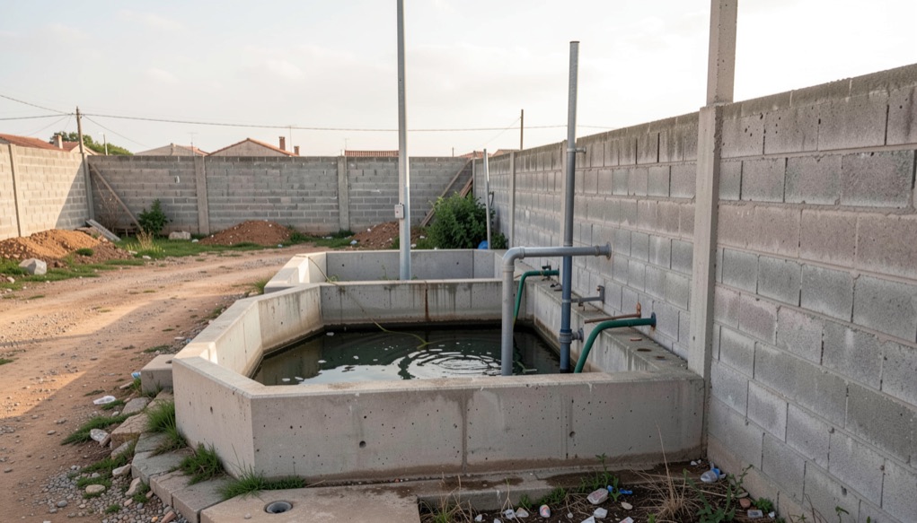 Infraestructura de saneamiento y agua vinculada a la rúbrica Chiclana, en un entorno local real.