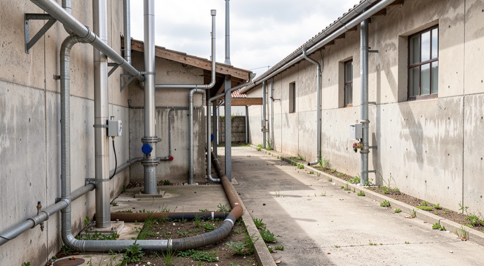 Infraestructura de saneamiento y agua vinculada a la rúbrica Redes y equipos, en un entorno local real.